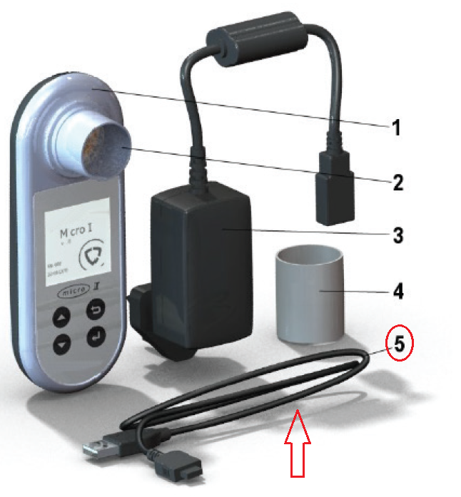USB connectie kabel Micro I spirometer