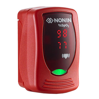 Nonin Onyx Vantage 9590 vingerpulsoximeter (Rood)