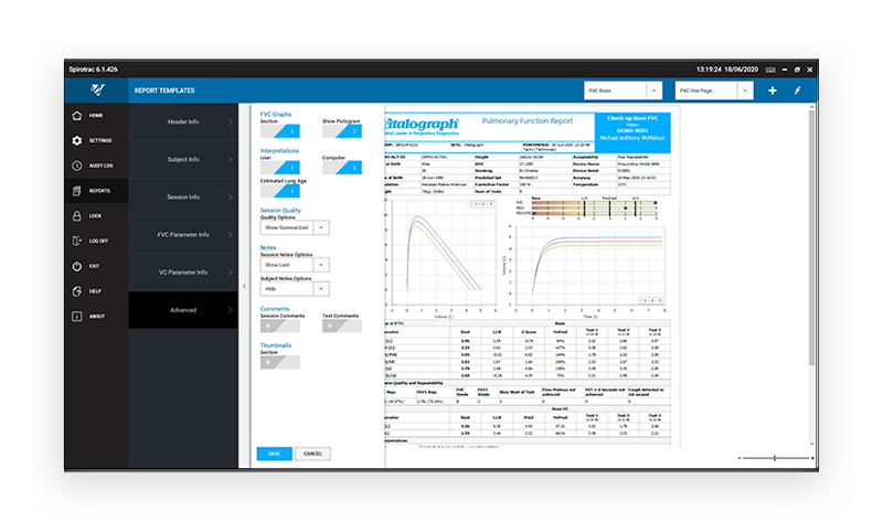 Vitalograph SpiroTrac software